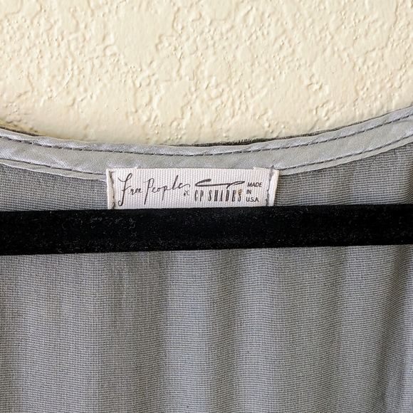 SOLD CP Shades x Free People Tunic Deep V-Neck T-Shirt Dress in Slate Gray - Picture 7 of 13